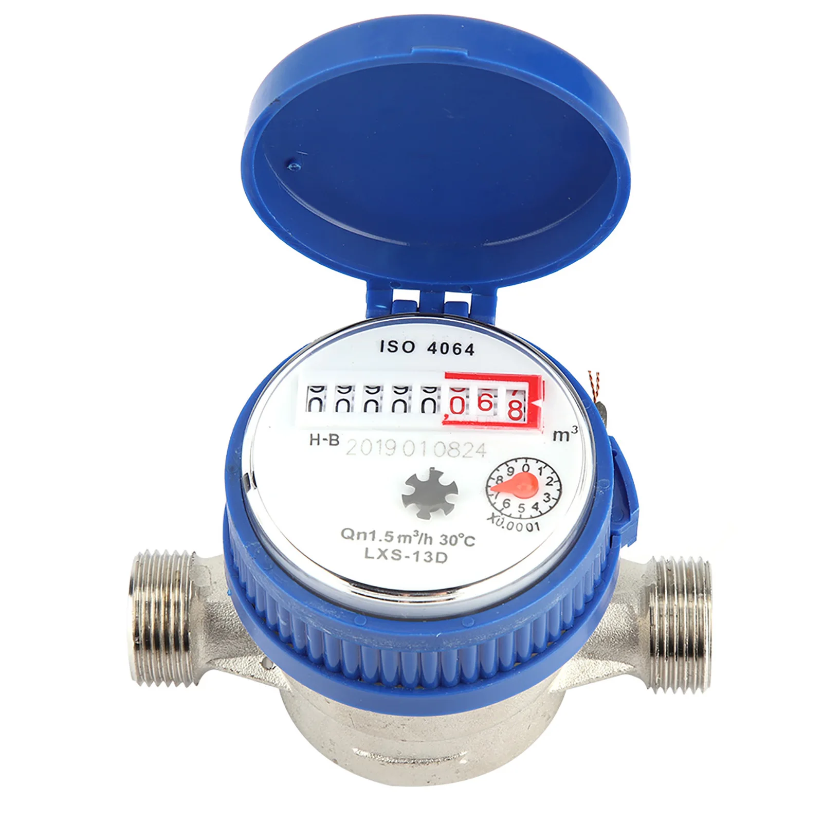 Copper 1.5m3/h 0-40℃ Mechanical Water Meter 15mm 1/2 inch Water  Gauge Mechanical Water Meter Water  Meter Watermeter