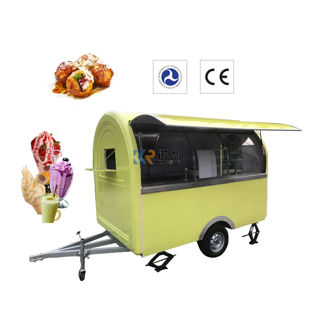 

Hot Dog Cart Street Food Truck Van Mobile Kitchen Custom Fully Equipped Concession Food Trailer Coffee Snack Fast Food Truck