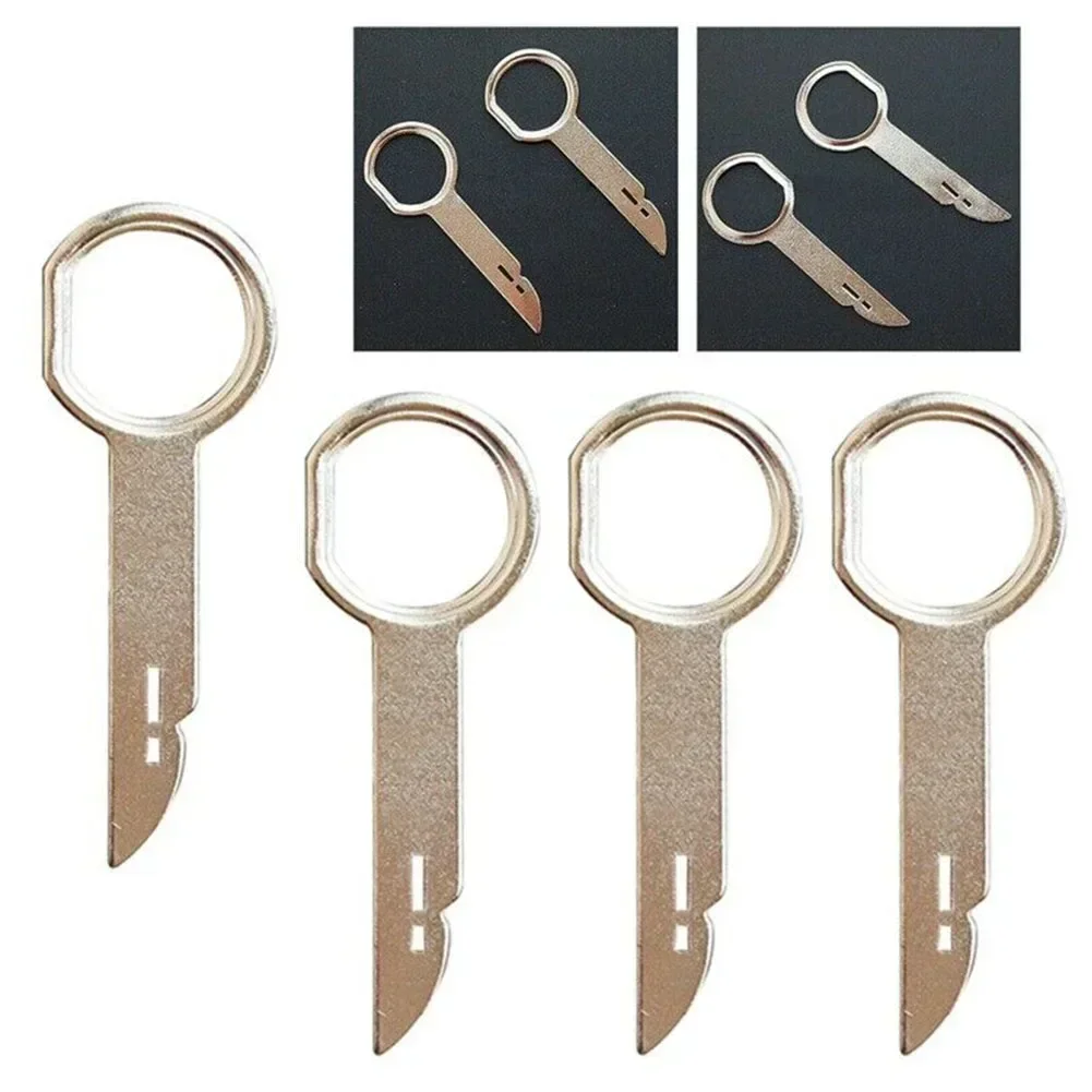 4pcs Car Radio Release Tool Radio Release Keys For Ford for Mercedes For Car navigation host removal Key Removal Tool