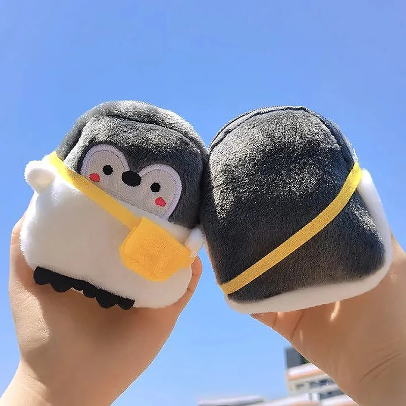 New Kawaii Anime Plush Penguin Coin Purses Men Women Korean Fashion Mini Cute Zipper Coin Wallet Boy Girl Bag Free Shipping 2023