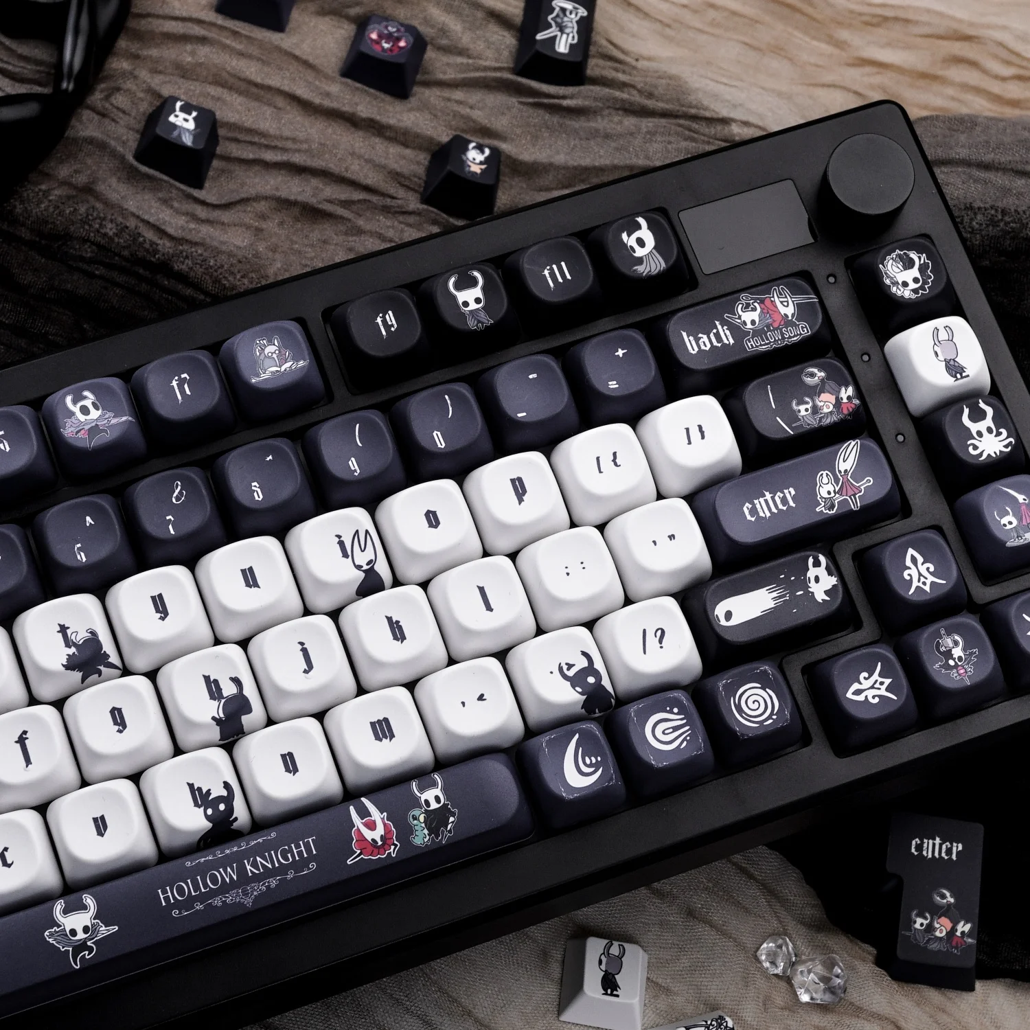 Set di copritasti a tema Hollow Knight MOA Cherry Profile PBT Gioco personalizzato Keycap Cappucci per tastiera meccanica creativa Hornet personalizzati