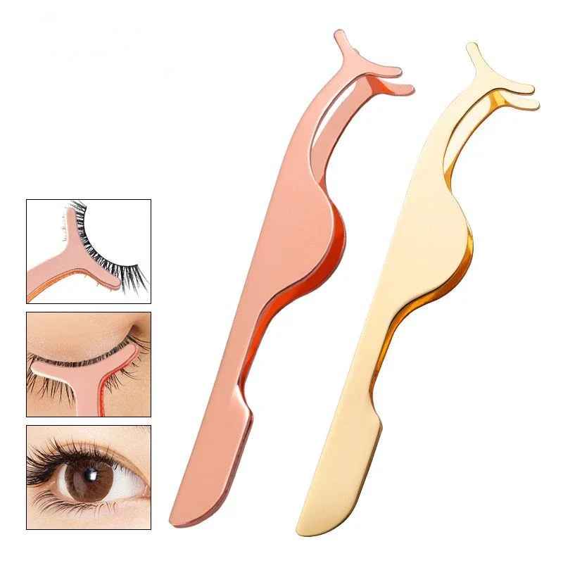 1 szt. Pęseta do sztucznych rzęs aplikator do sztucznych rzęs narzędzia do makijażu pomocnicza zalotka rzęsy z norek profesjonalna pęseta narzędzia