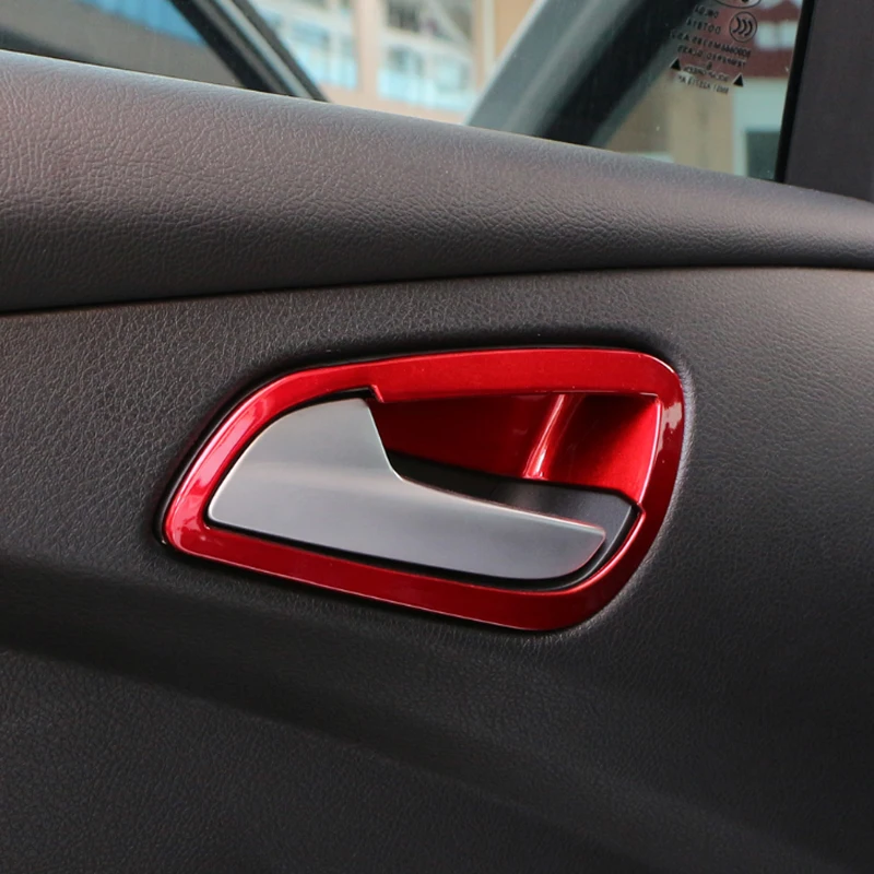 for Ford Focus 3 4 2015 - 2017 LHD Car Interior Inner Door Handle Protection Cover Door Bowl Trim Sticker  Accessories