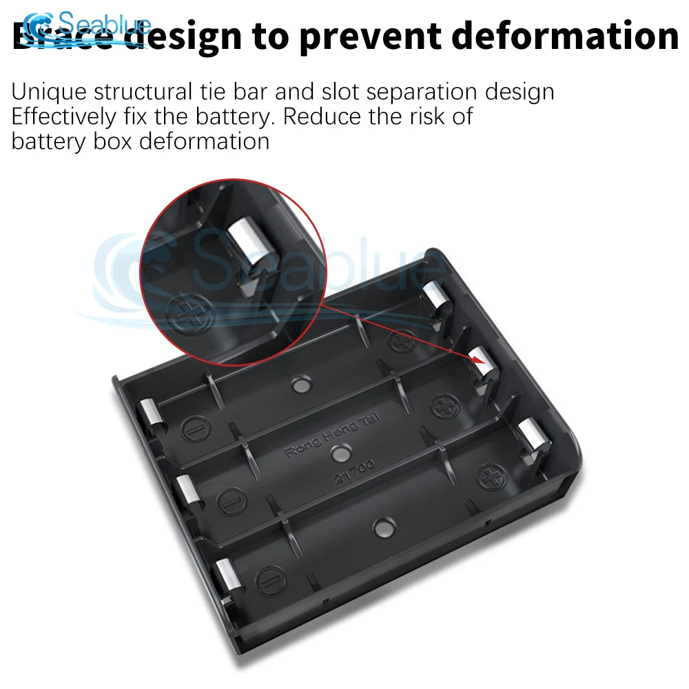 21700 Battery Holder 21700 Battery Case 21700 Storage Box 1/2/3/4 Slot Rechargeable Battery 21700 Power Bank Case DIY