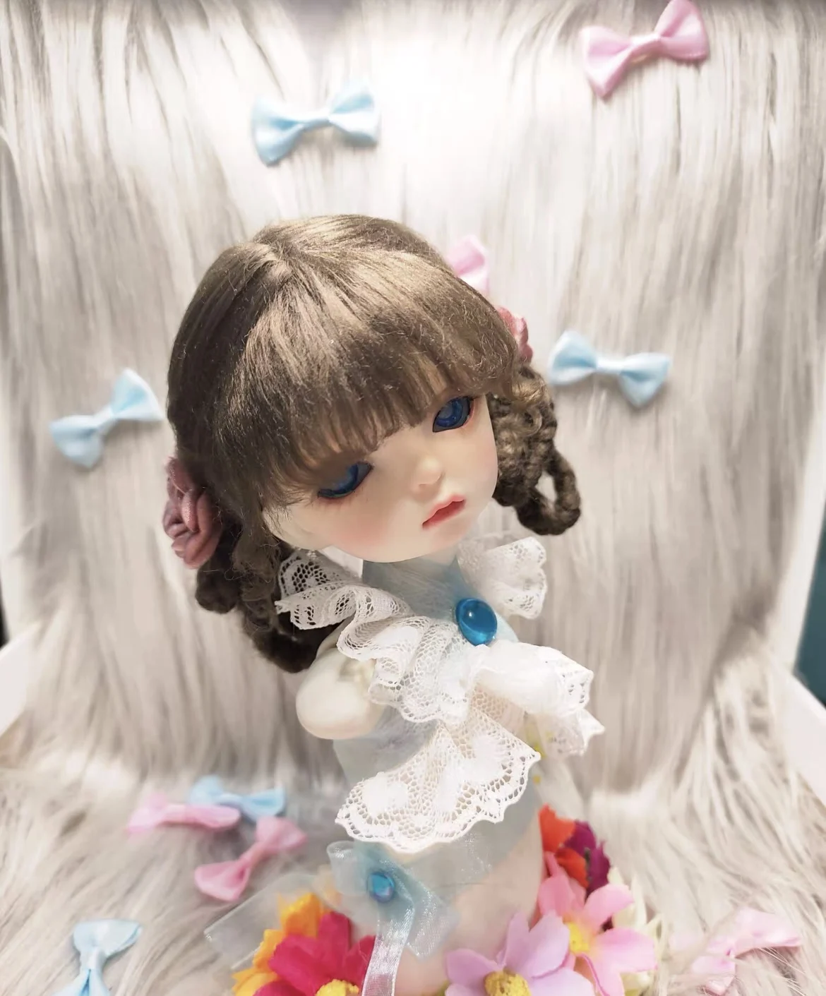 OB11 วิกผมสำหรับตุ๊กตา 1/4 1/6 1/8 ตุ๊กตา BJD ผมตุ๊กตาจัดส่งฟรี