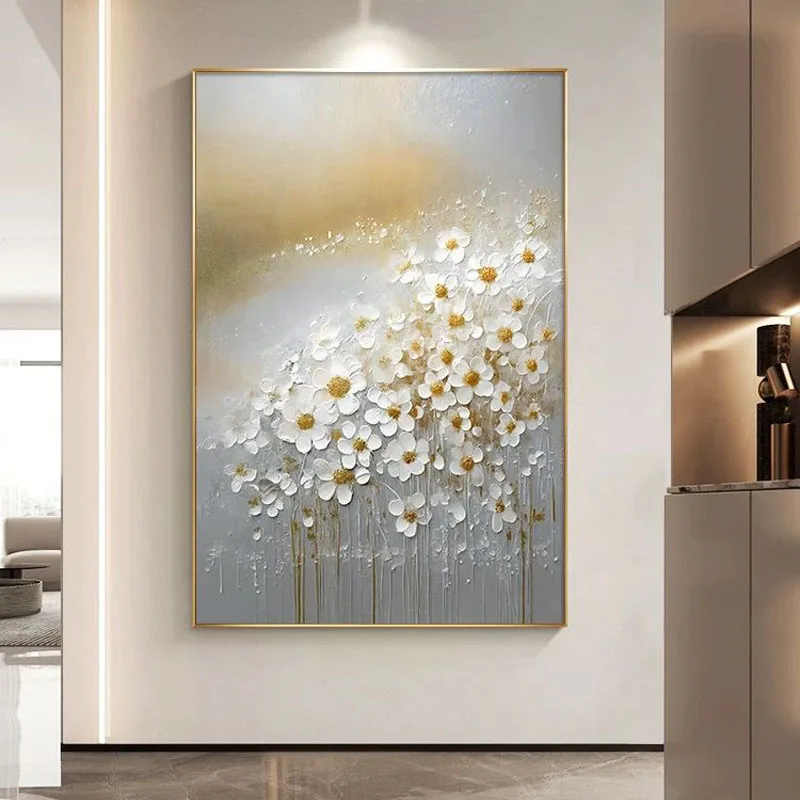 American Style Light Luxury Niche Art Flower Decoration Painting Hotel Homestay Hanging Painting Living Home Decoration Bedroom