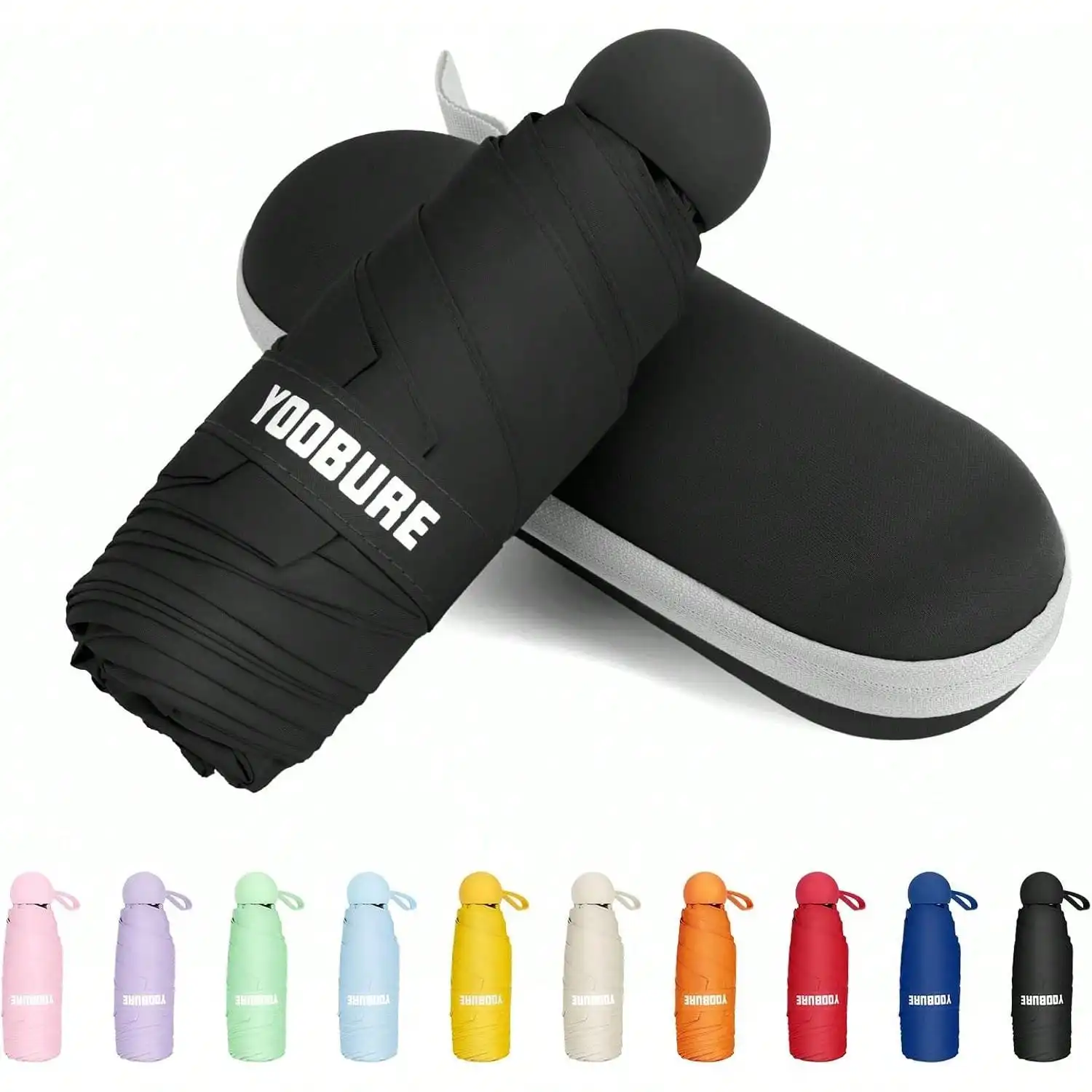 Travel Umbrella Portable Compact Umbrellas, Pocket Mini For Purse, Umbrellas For UV Sun & Rain Small For Backpack, Umbrella With Case Folding For Kids SG260903125165954130360