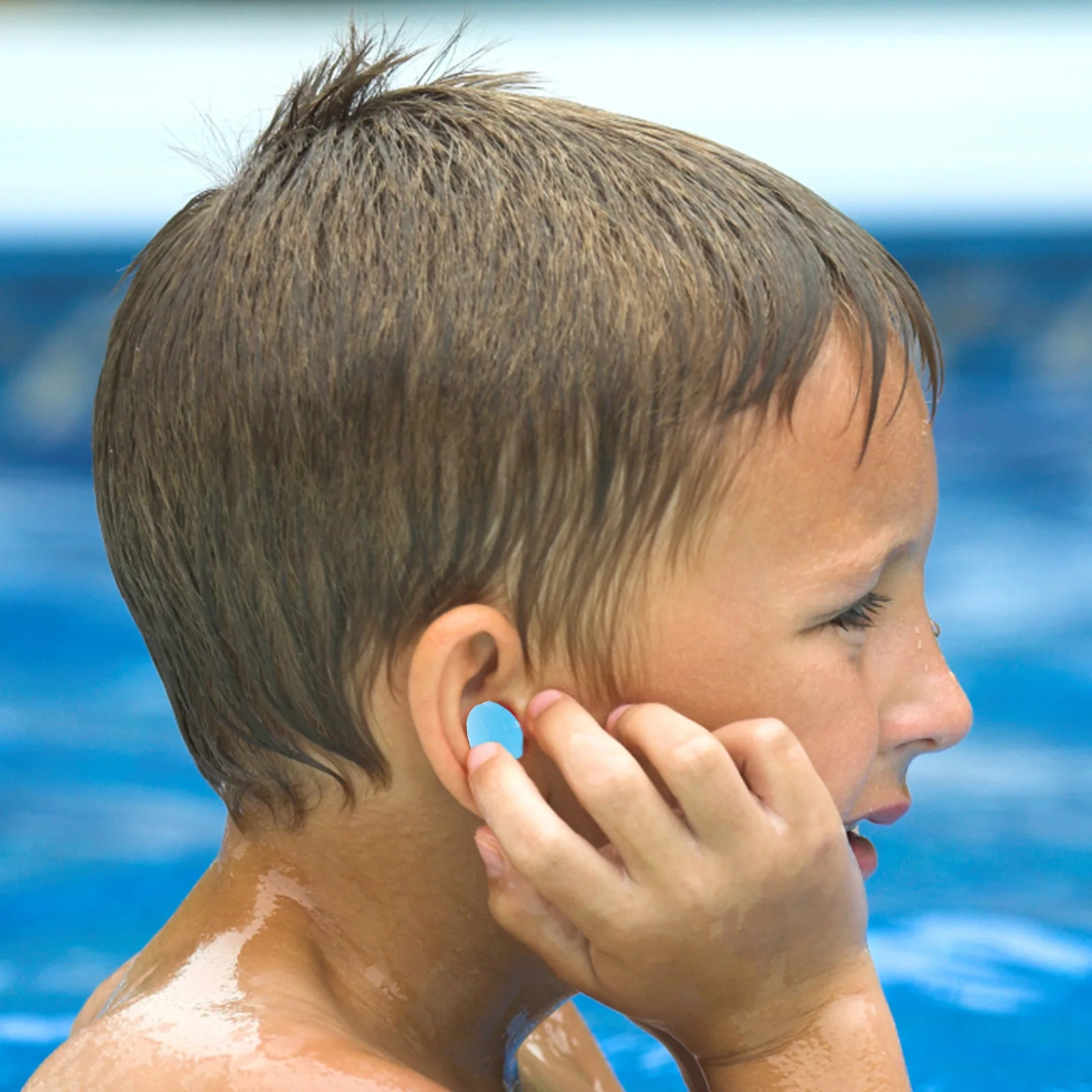 

Sleeping Silicone Earplugs Soft Noise Cancelling for Adults Travel Swimming Blue Transparent Reusable Lightweight