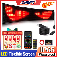 LED Matrix Pixel Panel NEW Scrolling Bright Advertising Flexible USB 5V LED Car Sign Bluetooth App Control With Keychain Gift