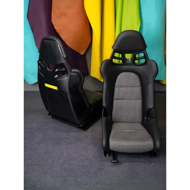 Custom Carbon Racing Bucket Seat Fit For Taycan GTS, Adjustable Sport Racing Seat Car Interior Modification Kit