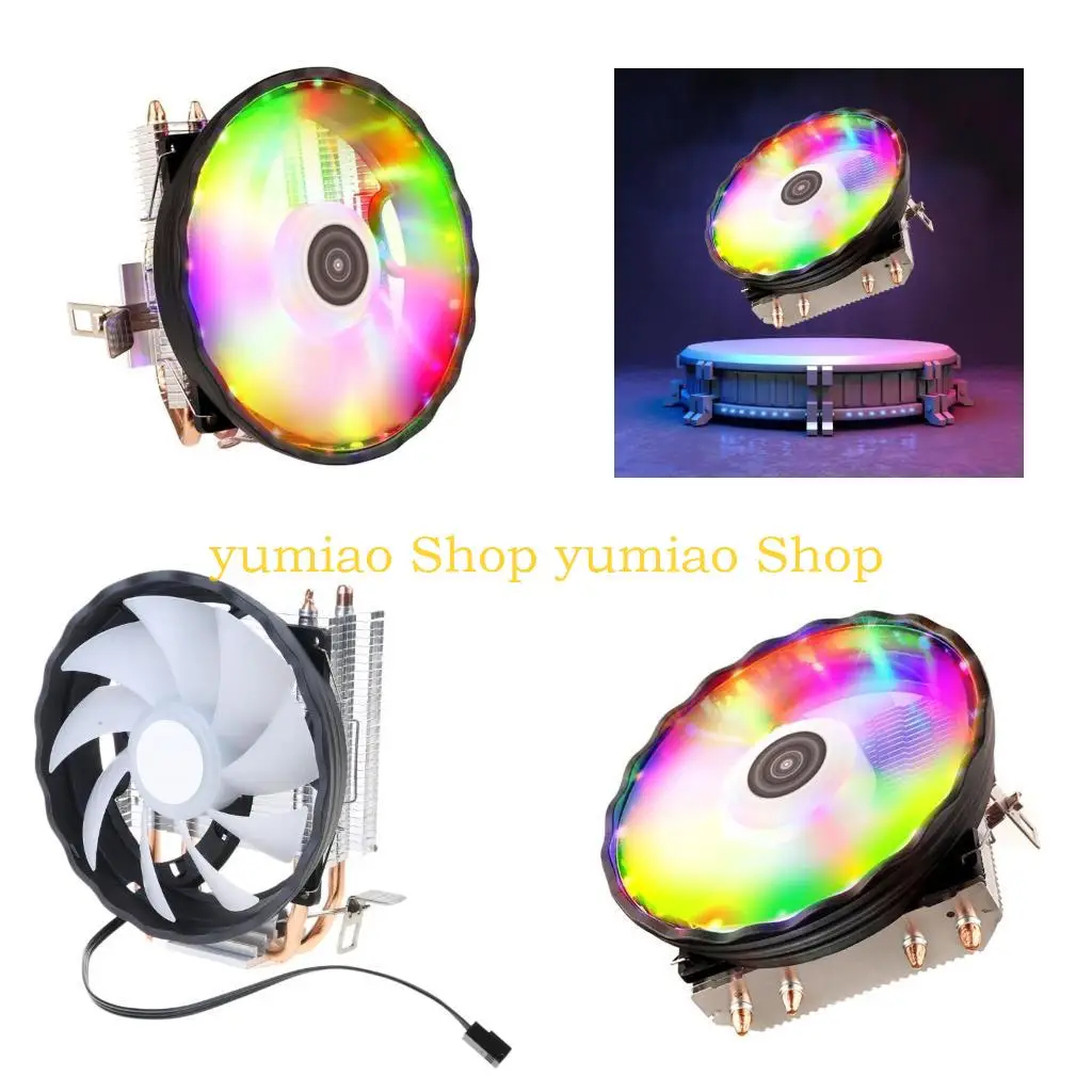 

587B 2/4 Heatpipes RGB CPU COLER RADIATOR SILE PWM 4PIN для LGA 1150 1151 1155 1200 1366 2011 X79 X99 AM3 AM4 Радиатор