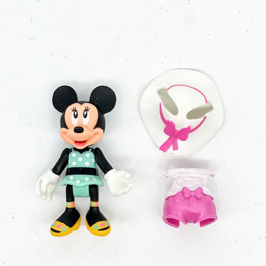 Disney Mickey Mouse Minnie Daisy Duck Change Clothes Doll Gifts Toy Anime Figure Action Figures Model Collect Ornaments