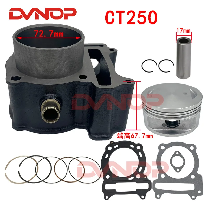 Motorcycle Cylinder Kit for 72.7mm  Kymco Xciting 250 Ct250 Xciting250 Mxu250 Dink People S 250cc Scooter Dink250 12100-KHE7-900