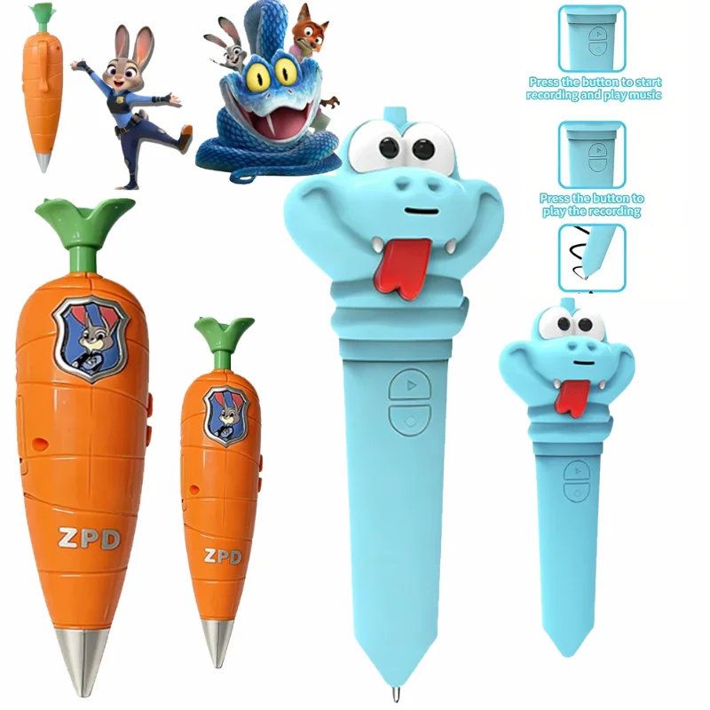 Grabadora de Voz de Judy de Zootopia 2 de Disney 2026, Bolígrafo Antiveneno de Gary | Mini Grabadora de los Años 60 | Accesorio de Cosplay de Película 2 en 1 de Gary, Regalo para Niños