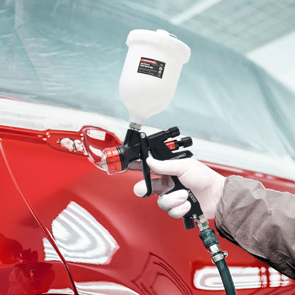 

AEROPRO A608 Reduced Pressure Spray Painting Gun 1.3mm Airbrush Car Paint Gun for Automobile Finish