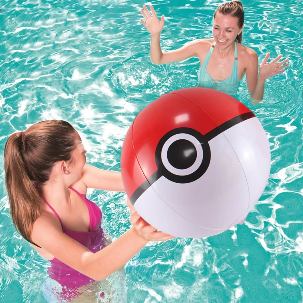 Inflatable Pokemon Ball Beach Ball PVC Aerated Beach Balls Parent-child Interactive Beach Games Sports Children's Birthday Gifts