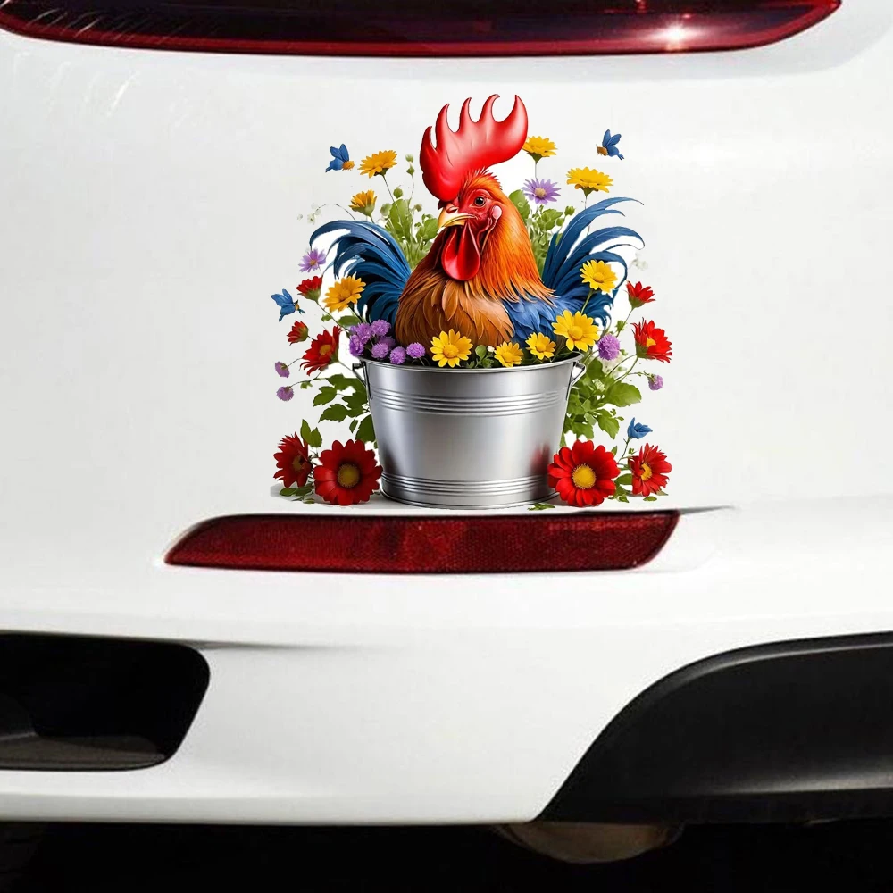 

Водонепроницаемые виниловые наклейки Bucket Chicken для окон, бамперов, внешних декоративных элементов автомобиля, защита от царапин