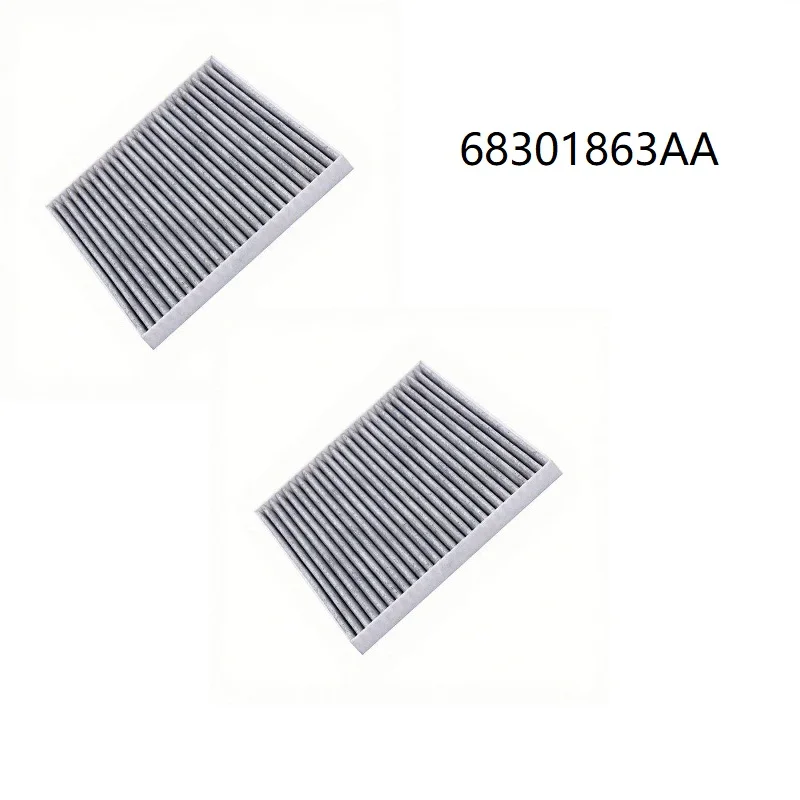 

2pcs Cabin Air Filter for Jeep Wrangler L4 2.0L V6 3.6L 18-24 for Wrangler V8 6.4L 21-24 for Gladiator V6 3.6L 20-24 68301863AA