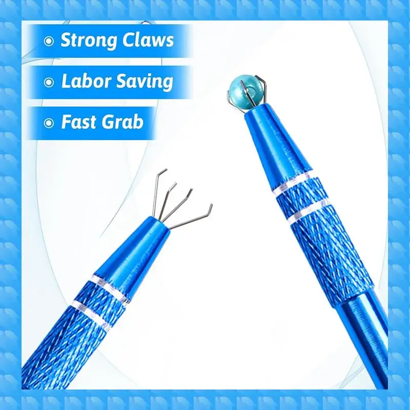 ETRT 6 Pcs Jeweler's Pick Up Tool Piercing Ball Grabber Tool Grabber Pick Up Tool 4-Claw Pick Up Tool