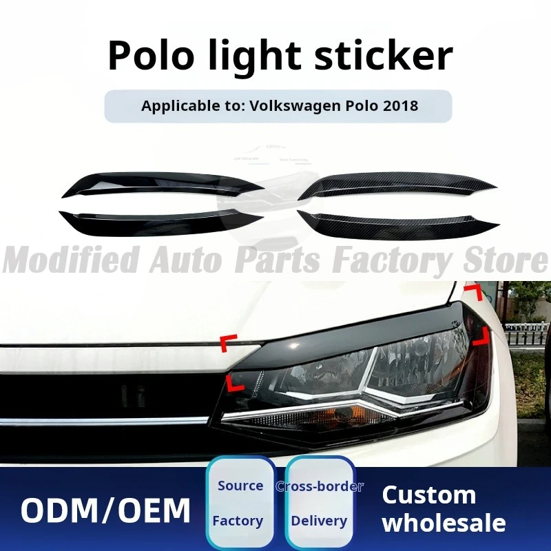 

Applicable To Volkswagen POLO Polo MK6 2018 + Headlight Eyebrow Car Sticker Modification