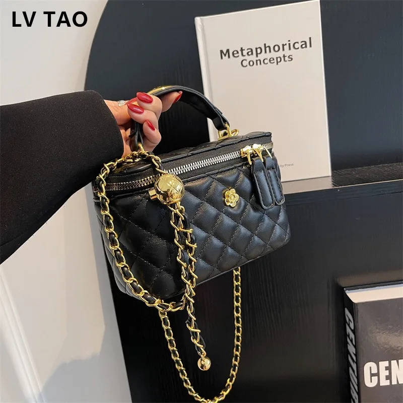 Checked Women High Quality Bag Trendy New Fashion Chain Crossbody Bags Ladies Handbags Purses Small Fashion Shoulder Bags