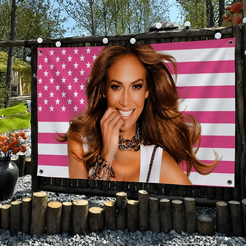 J-jennifer Lopez Singer Flags Wall Hanging Outdoor Garage Room Decorative Fashion Gift Background