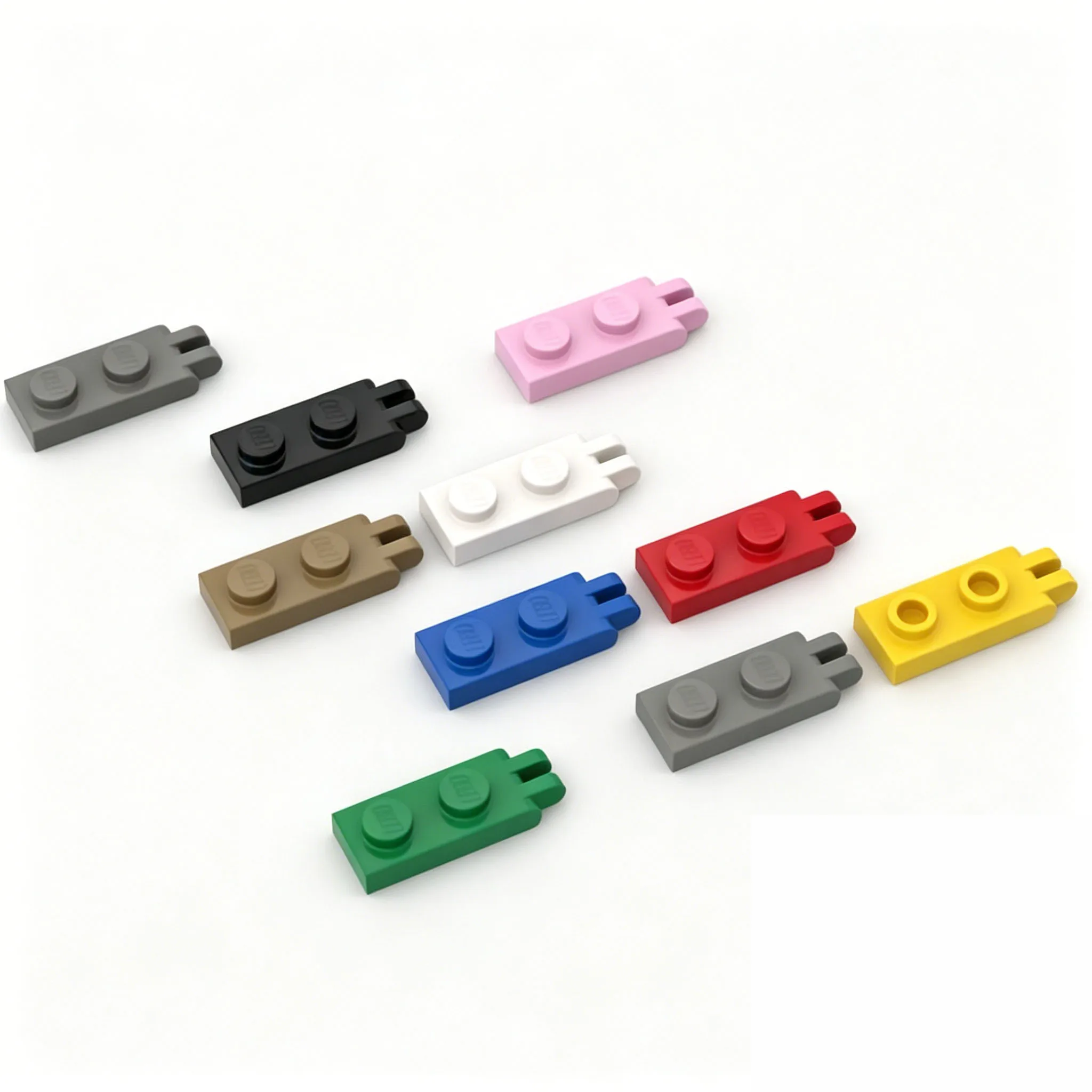 10 Stück 4276 1X2 Scharnierplatte Bausteine MOC Klassisches Zubehör Kompatibel mit Brick Kinderspielzeug Geschenkbox