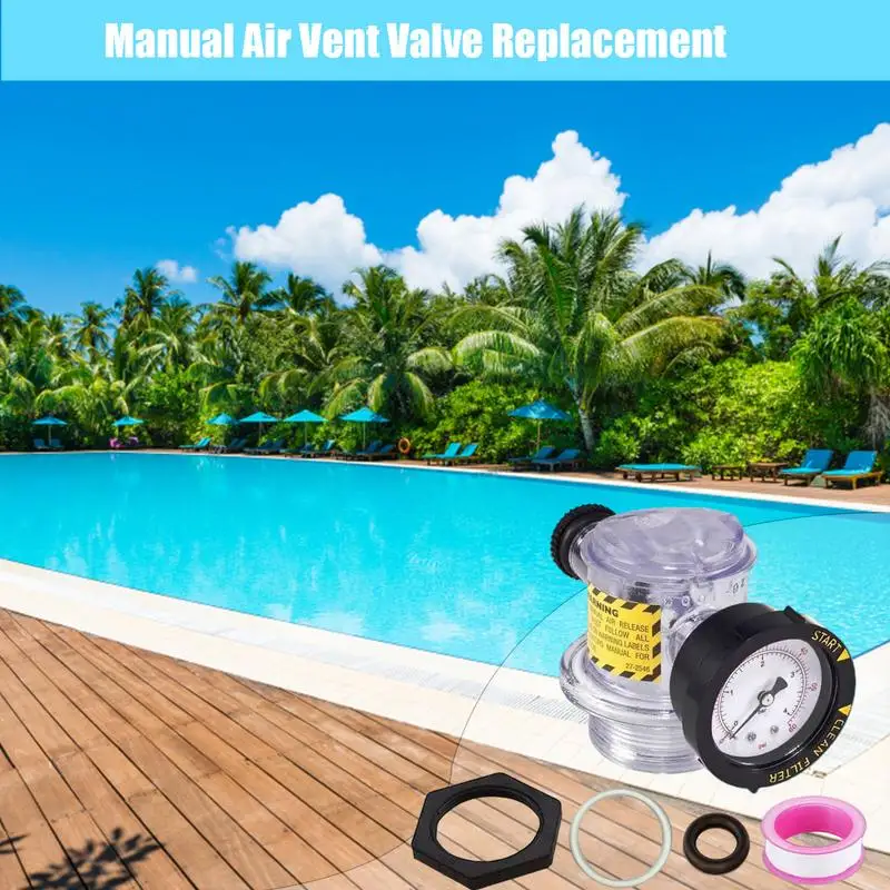 Pool Filter Relief Valve Replacement Pool Filter Valve Replacement With Pressure Gauge Air Pressure Release Valve Assembly For