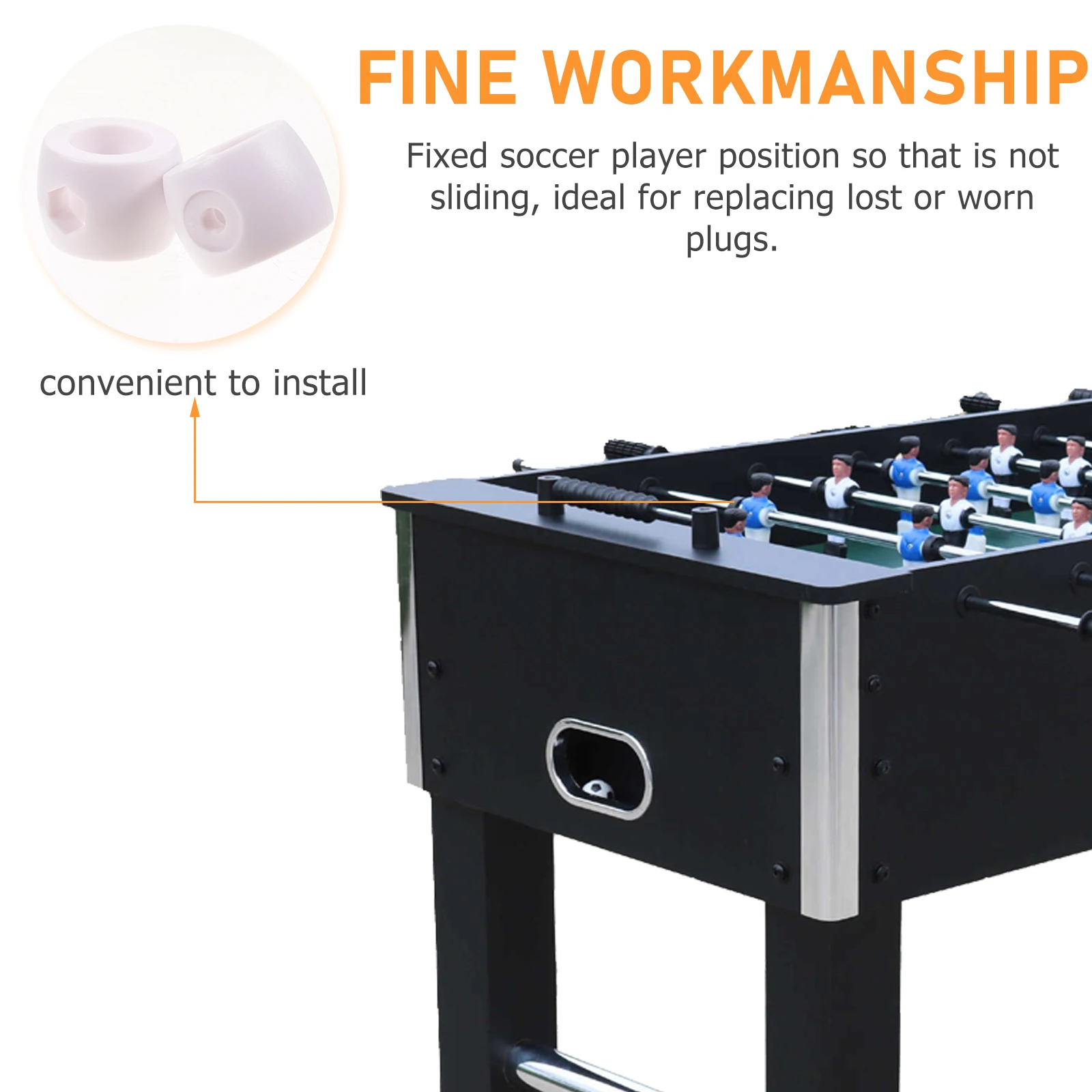 

16pcs Table End Caps Football Machine Rod Covers Durable Replacement Parts Protectors For Tabletop Soccer Accessories