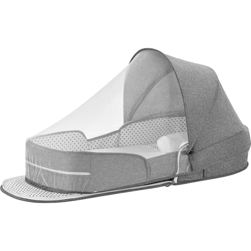 سرير أطفال محمول قابل للطي لحديثي الولادة - سرير بجانب السرير مع ناموسية متعددة الوظائف BB سرير نوم متحرك للرضع #2