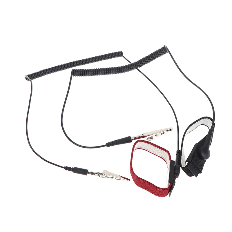 

Антистатический браслет 3 размеров: проводной, регулируемый, с кабелем для снятия электростатического заряда (ESD), ремешок на запястье с запасным ремешком