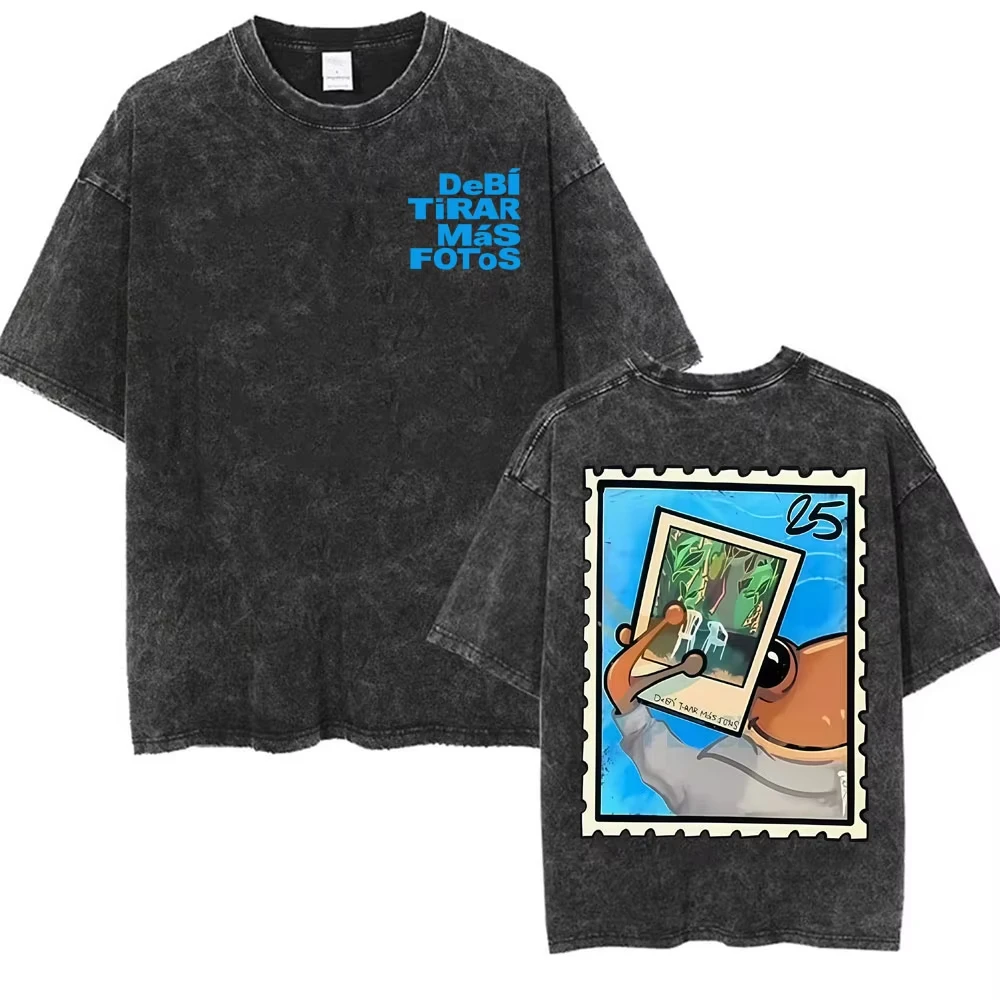 

Футболка Bad Bunny Debi Tirar Mas Fotos DTMF, модная, в стиле 90-х, с мультяшным принтом, хлопковая, винтажная, с эффектом потертости, оверсайз, для мужчин и женщин