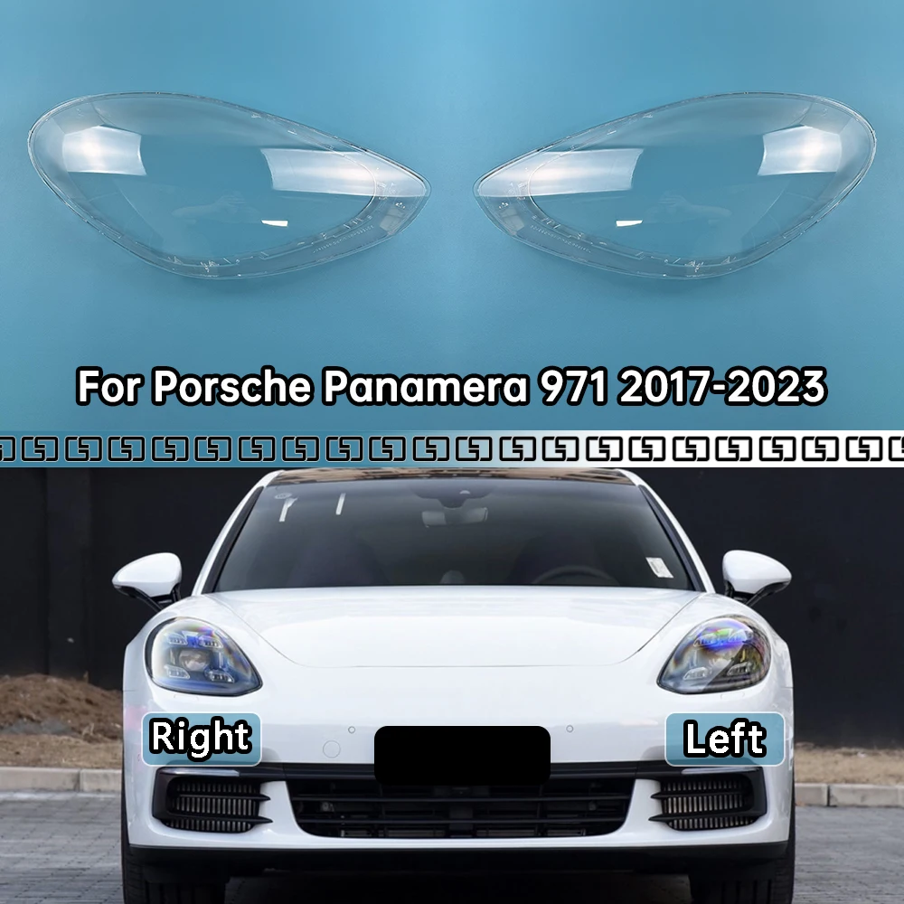 For Porsche Panamera 971 2017-2023 Headlight Cover Transparent Lampshade Headlamp Shell Plexiglass Replace Original Lens