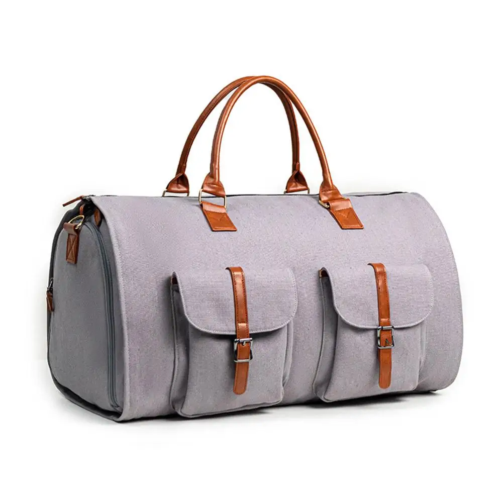 Bolsa de ropa de viaje Convertible para hombre, bolsa de lona de Pu, impermeable, grande, 2 en 1, traje, vestido, negocios, T A1r6