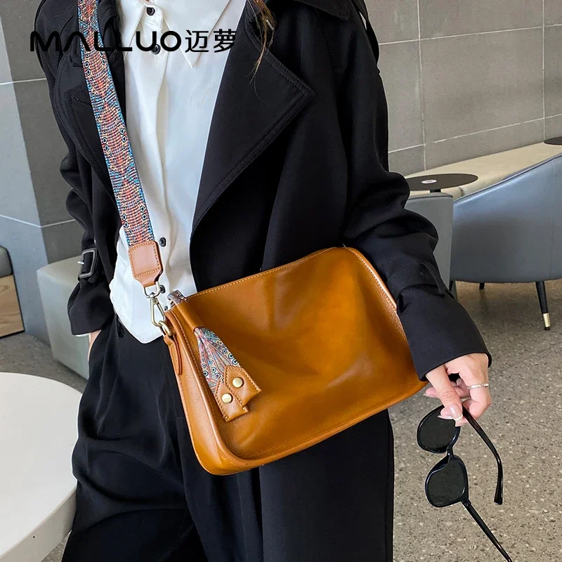 

Женская сумка через плечо из натуральной яловой кожи, повседневные роскошные дизайнерские сумки, женские модные универсальные сумки через плечо для женщин