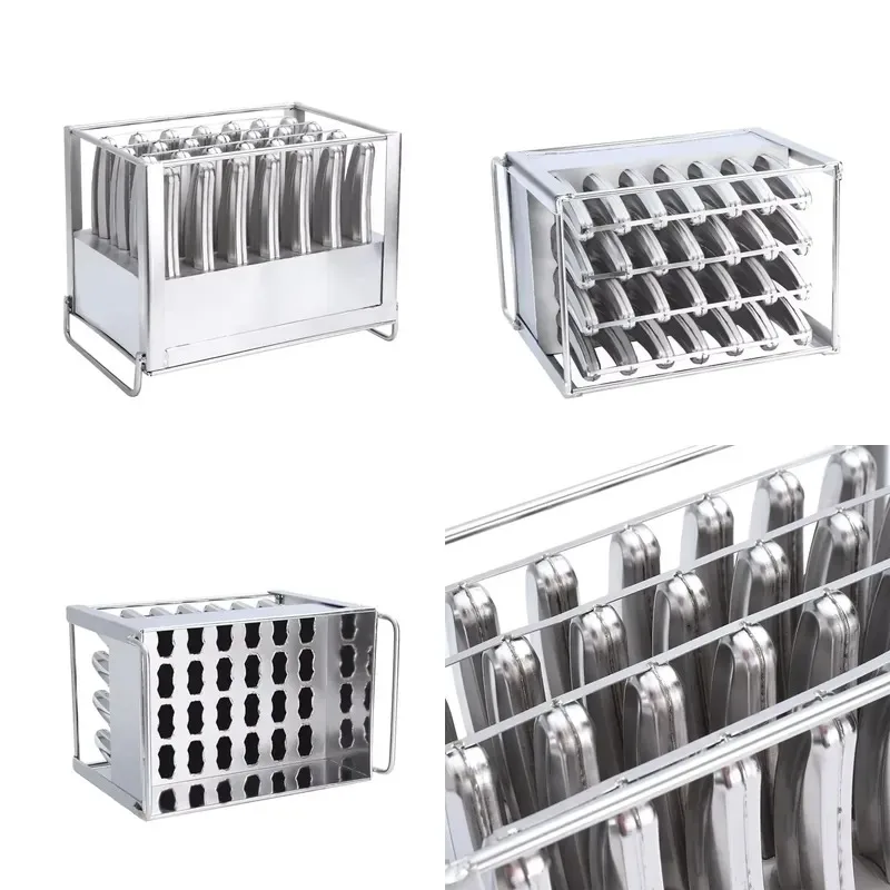 28 Cavity Banana Shape Homemade Large Set 304 Stainless Steel Ice Cream Popsicle Mold