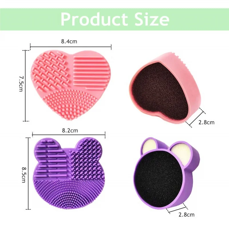 أداة تنظيف مستحضرات التجميل، علبة تنظيف مستحضرات التجميل، لمفتاح ألوان الفرشاة الجافة والتنظيف الرطب
