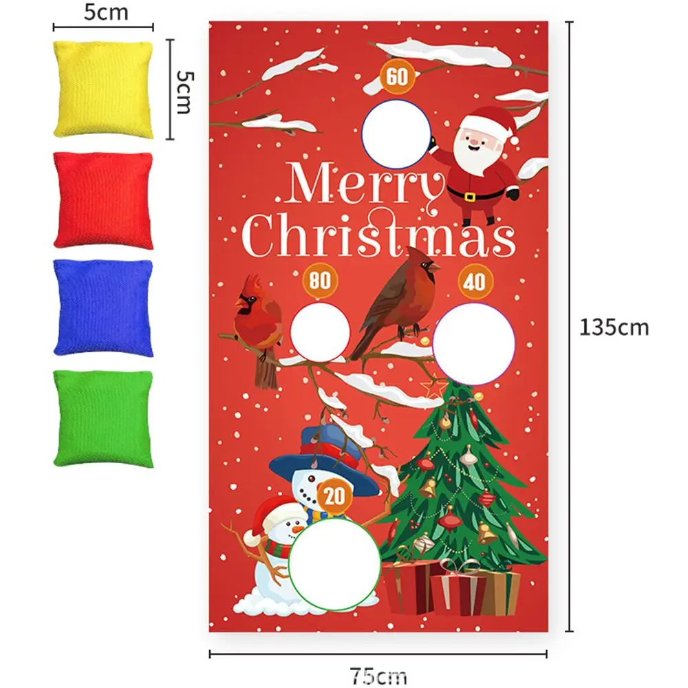 Kerstboom Sneeuwpop Kerstman Gooien Spel Vlag Outdoor Speelgoed Veilig Gooien Gooien Banner Spelen Zitzakken