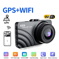 Dash Cam Front Rear Camera 1080P Full HD Driving Loop Video Recorder GPS WiFi Car DVR Parking Monitor Black Box Auto Dashcam