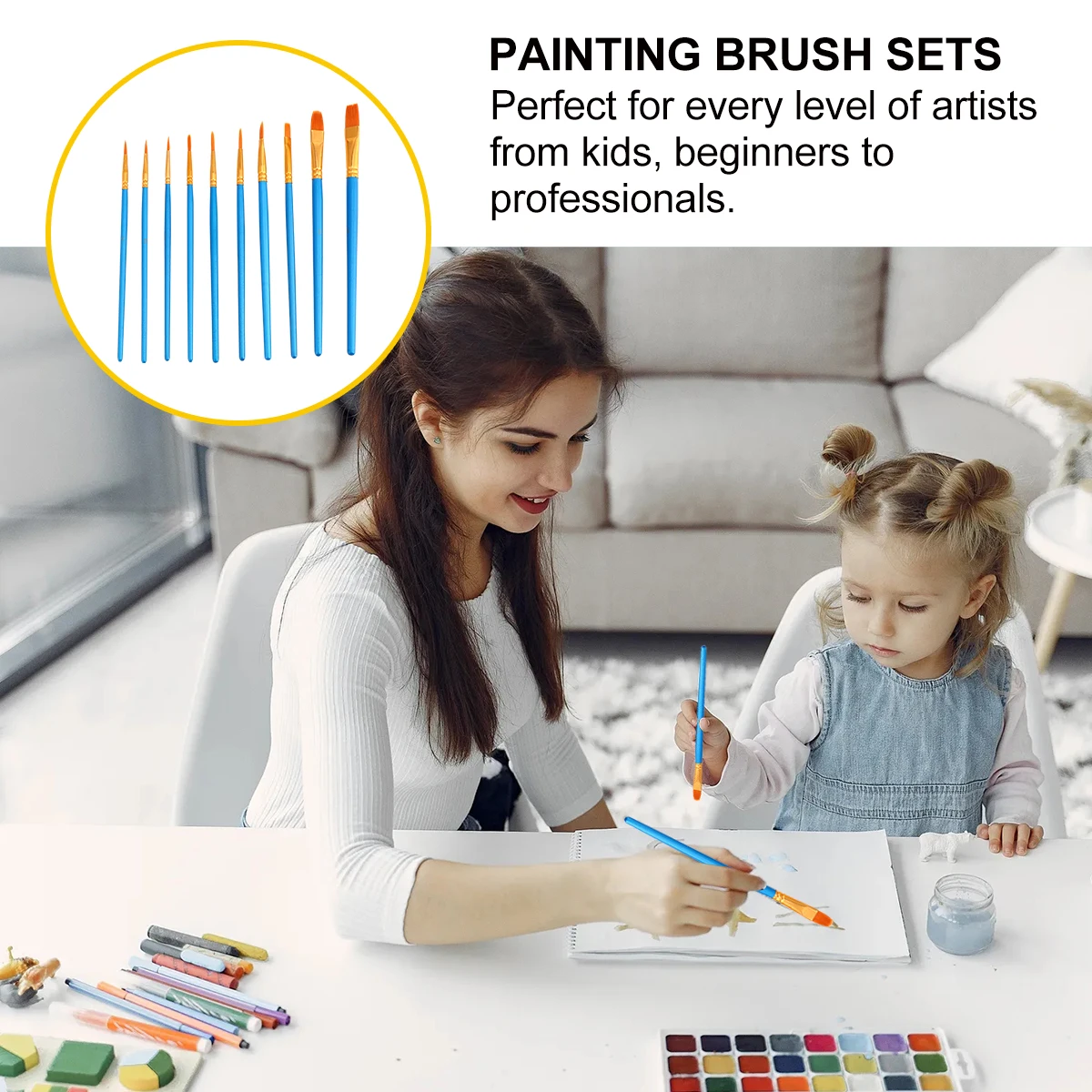 

Brush Set for Painting Paintbrushes Kids Pen Pens Nylon Hair Accessories Watercolor