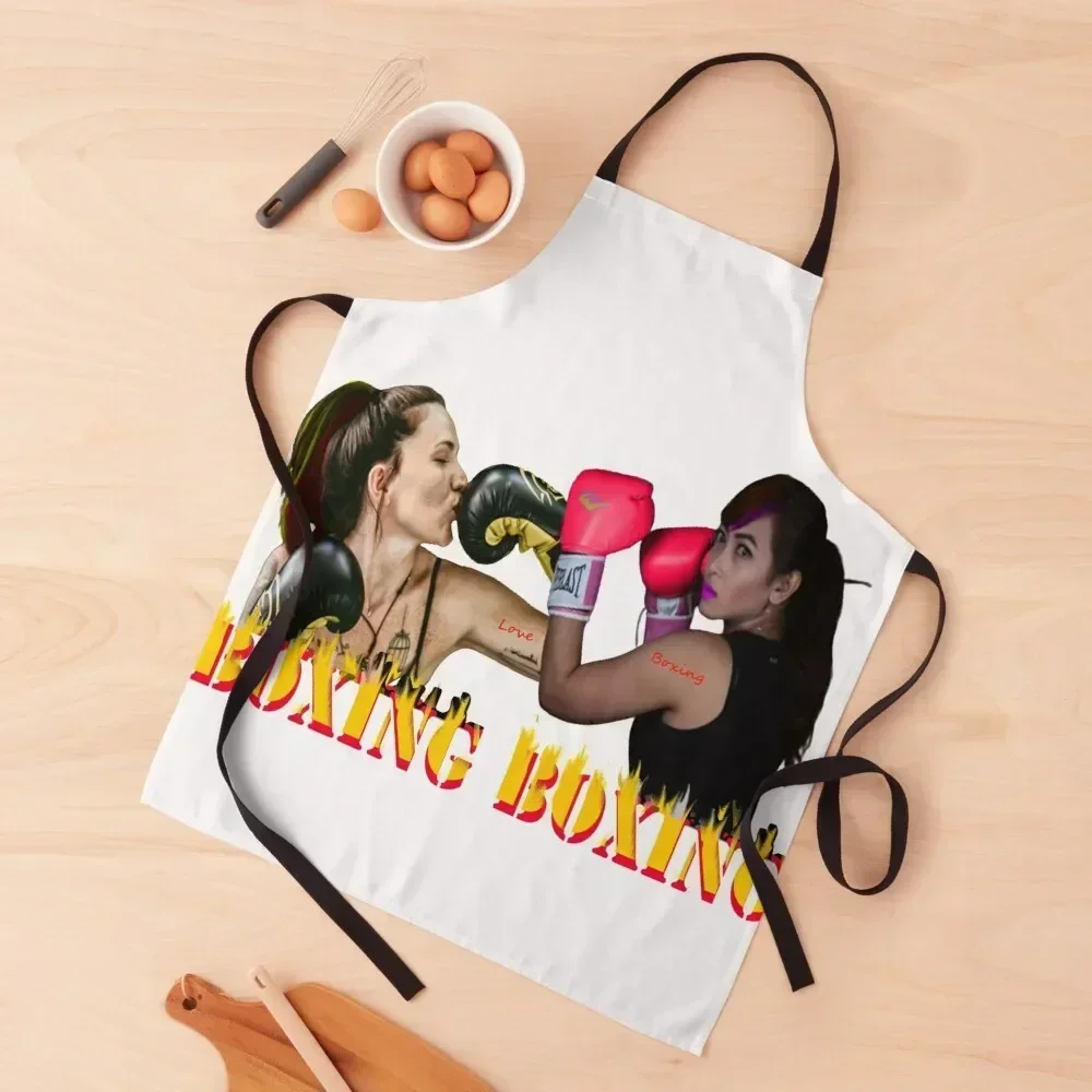

Love Boxing Apron Kitchen For Men Women's Dresses for home useful pieces kitchen woman Apron