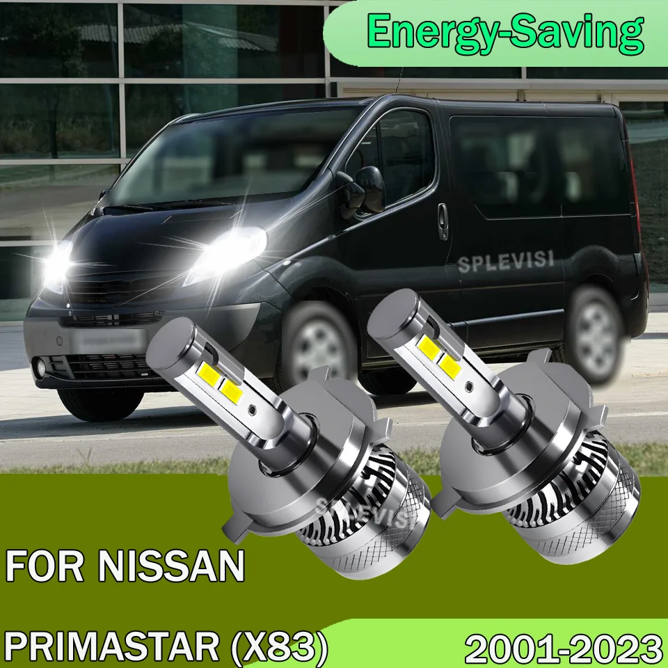 

2x High Power H4 9003 200W Headlights CANBUS Ready For NISSAN PRIMASTAR (X83) 2001 2002 2003 2004 2005 2006 2007 2008 2009-2023