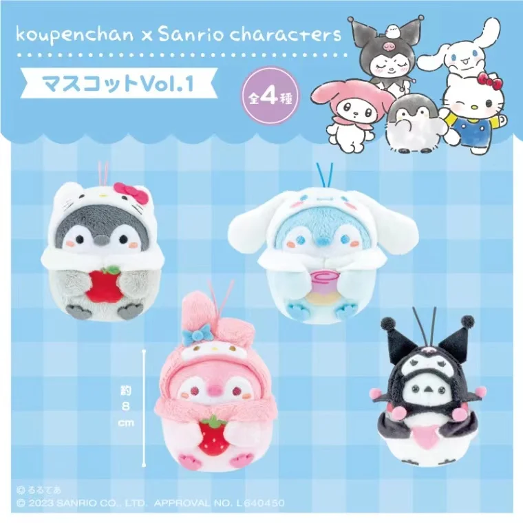 

Sanrio Пингвин плюшевая подвеска серии Hellokittys Kuromi Mymelody Cinnamoroll аниме игрушки для детей кукла детские подарки на день рождения