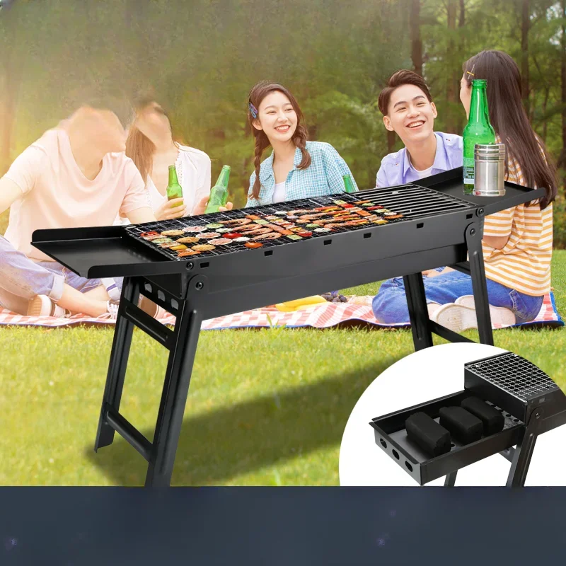 Kebab Stainless Steel Outdoor Stove Barbecue Picnic Furniture Seasoning Rack Camping Outdoor Stove Gridiron Branden Van De Oven