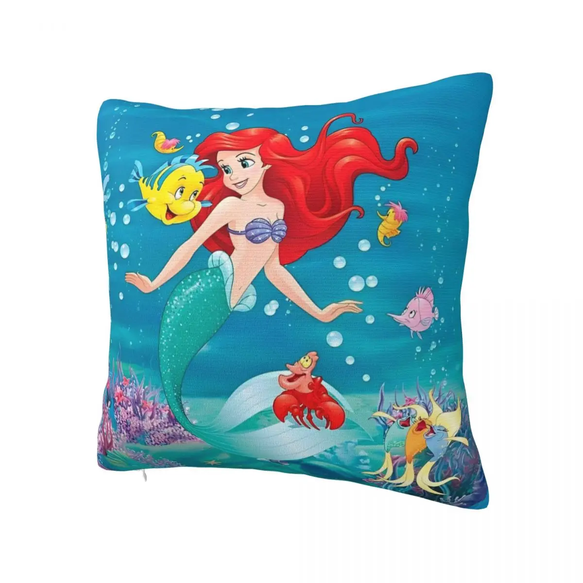 Printed The Little Mermaid Cartoon Pillowcase Cushion Cover Gift Ariel Anime Princess Pillow Case Cover Home Dropshipping 40cm