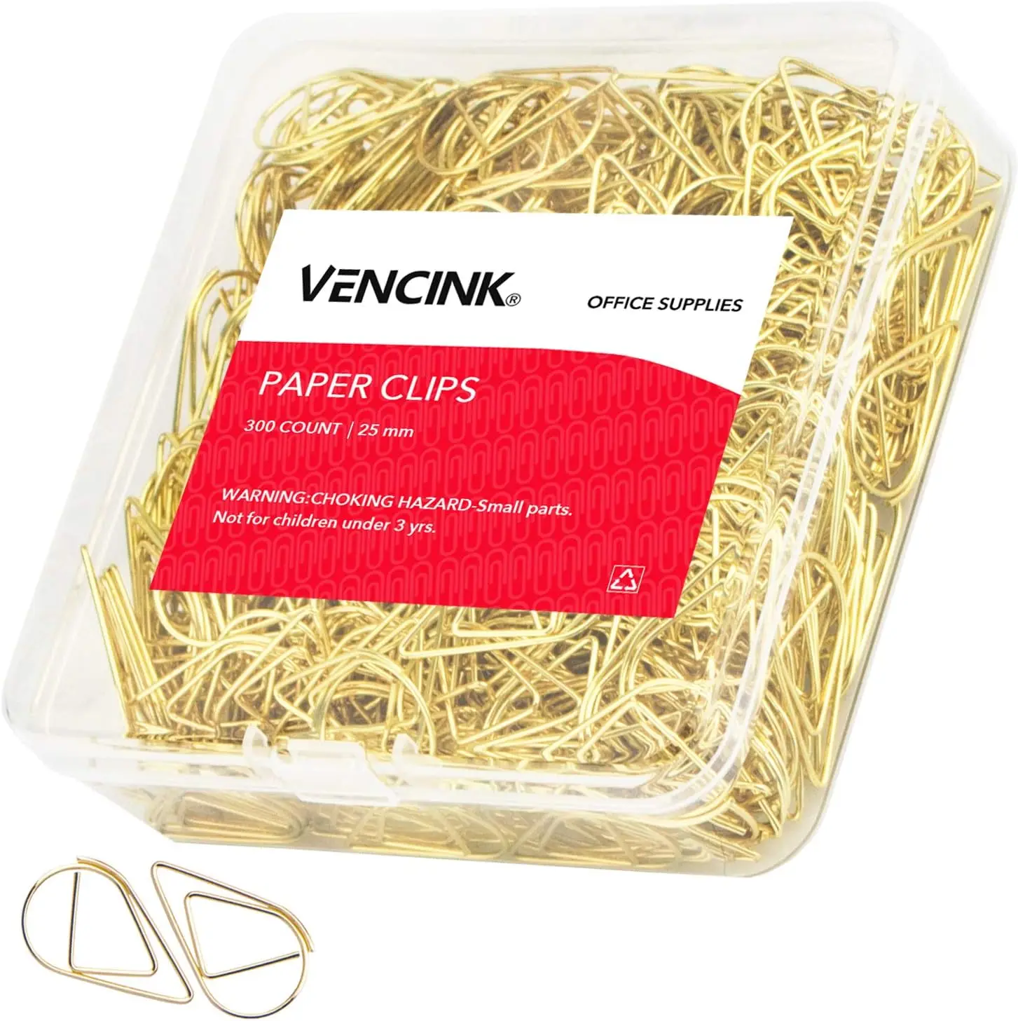 

300 золотых зажимов-капель из нержавеющей стали для офиса, школы, рукоделия, скрапбукинга, женских ежедневников