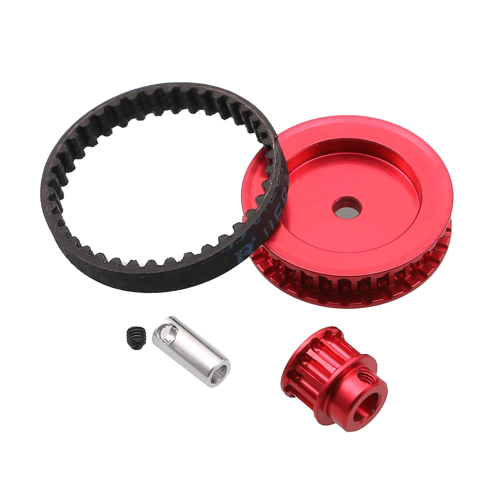 1 conjunto de sistema de transmissão de correia, engrenagens de metal 12t 30t para traxxas trx4 trx6 1/10 rc crawler carro atualização peças diy