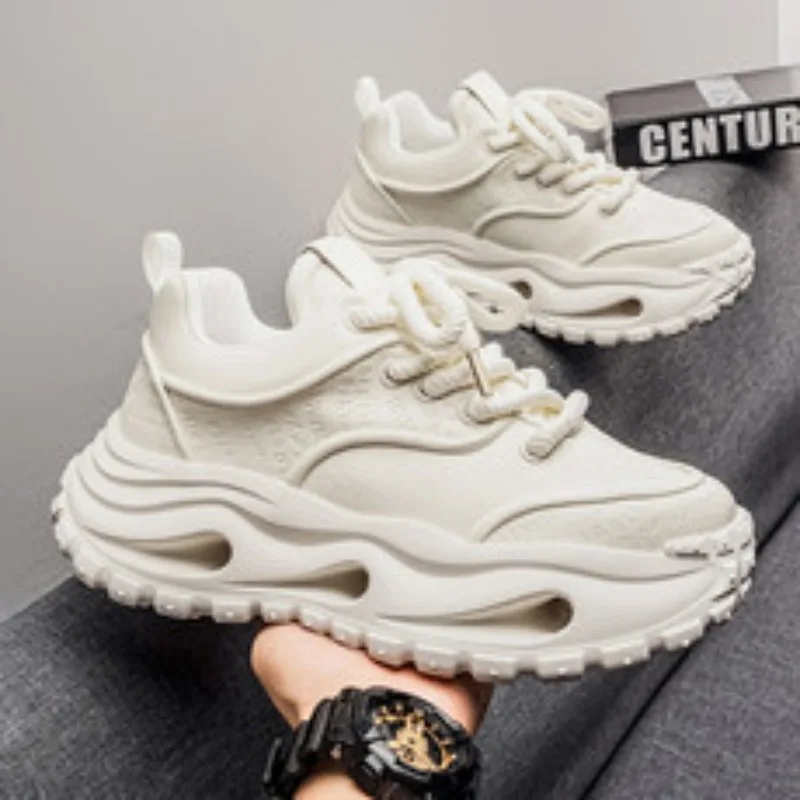 

Platform Height Increasing Sports Shoes for Men Street Style Tennis Shoe Mesh Upper Designer All Brands Miked Colour Man Casual
