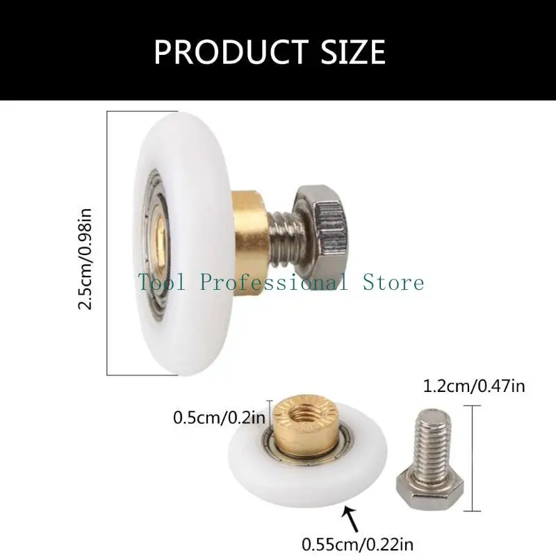 

57QF Shower Door Roller Set Door Rolling Mechanism for Glass Doors Smooth Sliding