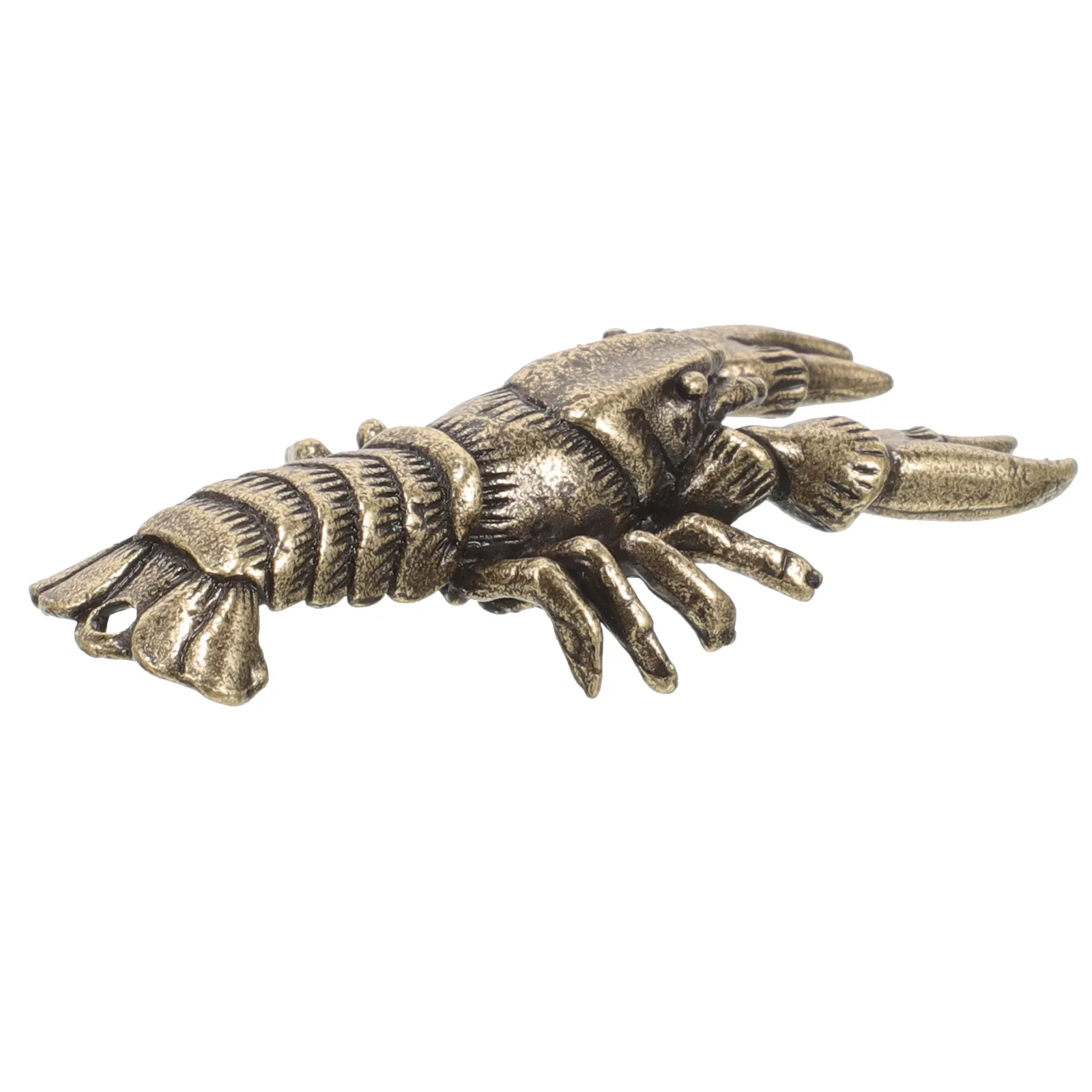 Retro Vintage Alloy Lobster Ornament Desktop Decor for Home Office Table Bookshelf Showcase Tea Ceremony Stylish Unique Creative